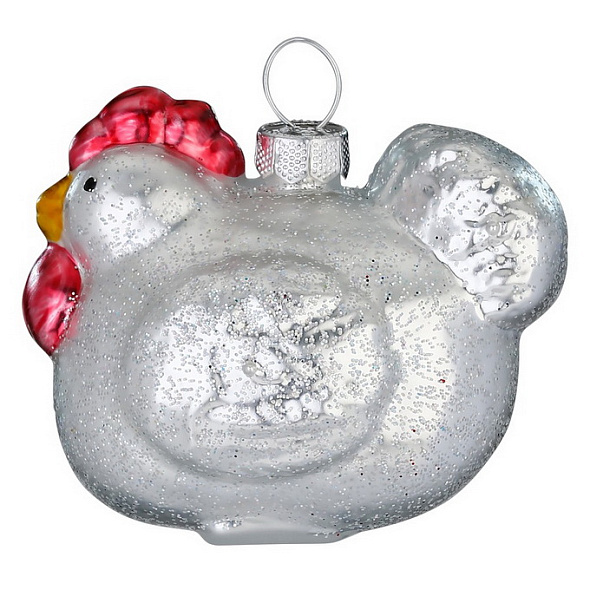 Елочная игрушка "Курица" 5 см