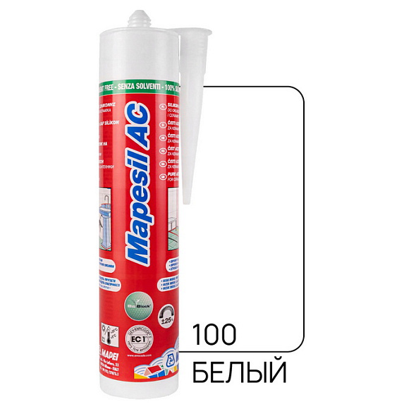Силикон Mapei Mapesil AC N100 310 мл, белый