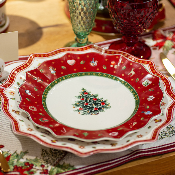 Тарелка салатная Toy’s Delight 24 см, красная