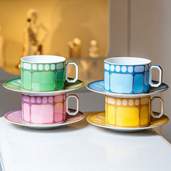 Чашка чайная с блюдцем Signum Azure 260 мл 