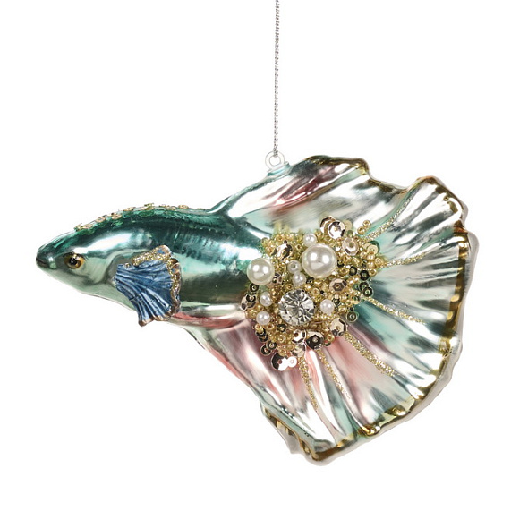 Елочная игрушка "Рыба-петушок" 13 см