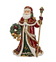 Фигурка "Санта с посохом и рождественским венком" 27 см