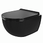 Унитаз подвесной Flaminia App 48х36, compact, GoClean, с сиденьем, черный