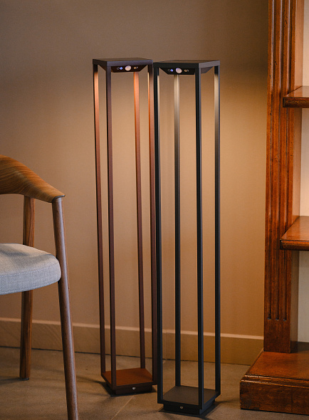 Лампа напольная Zafferano Home Solar 100 см, красно-оранжевая