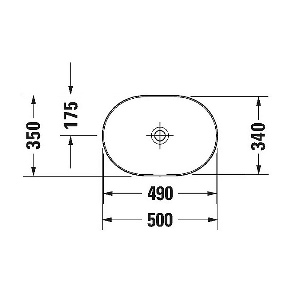 Раковина Duravit Luv 50х35 0379500000, накладная, белая