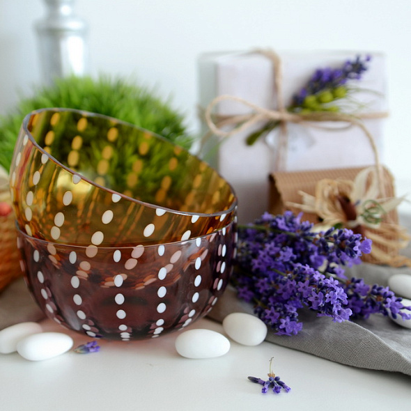 Салатник порционный Perle 11,5 см, янтарный