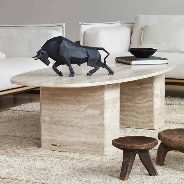 Статуэтка "Бык оригами" 24х50х16 см