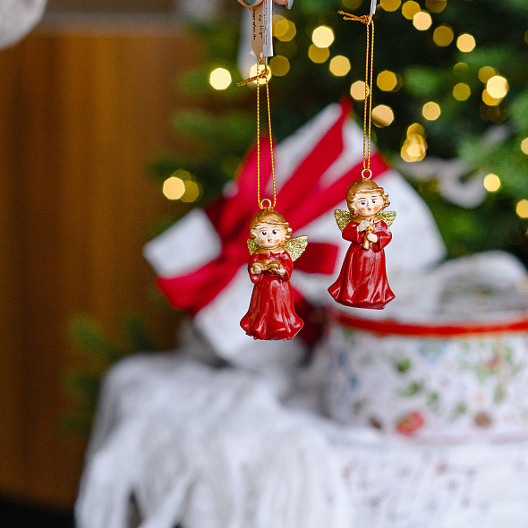 Елочная игрушка "Ангел" 6 см, в ассортименте