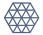Подставка под горячее Triangles 14х16 см, цвет синий