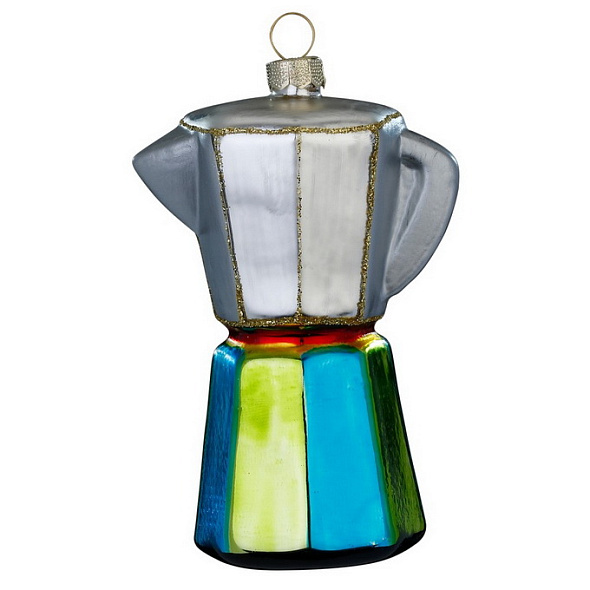 Елочная игрушка "Кофеварка для эспрессо" 10,5 см