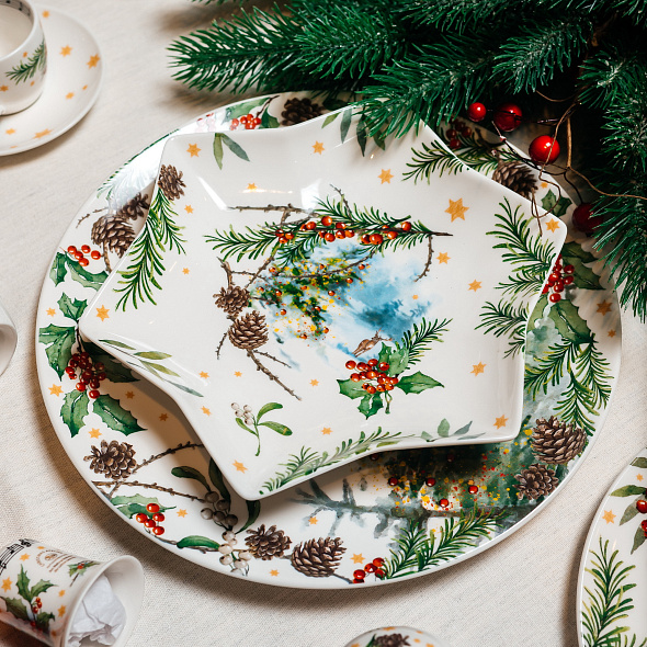 Блюдо-звезда Christmas Carols 24 см