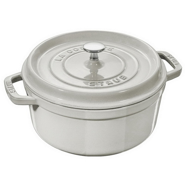 Кокот круглый La Cocotte 26 см / 5,2 л, цвет белый трюфель