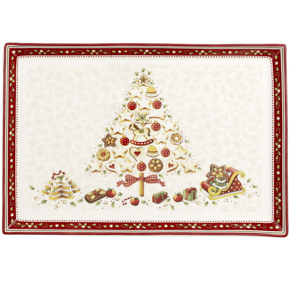 Блюдо для торта прямоугольное Winter Bakery Delight 39х26,5 см