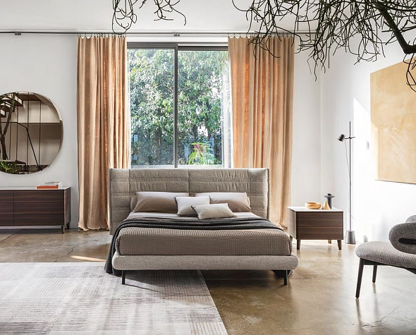 Кровать Calligaris Monbed 180х200, Sand, с матрасной основой