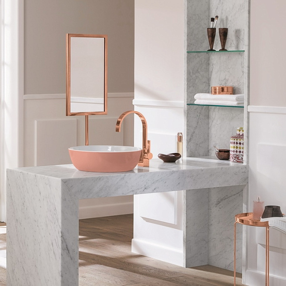 Раковина накладная Villeroy & Boch Artis 43х43 417943BCT0, из TitanCeram