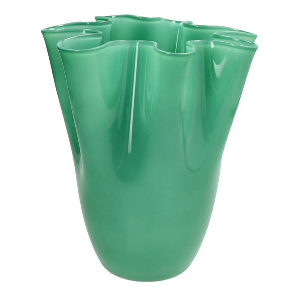 Ваза Glass Design Orfeo 26 см, бирюзовая