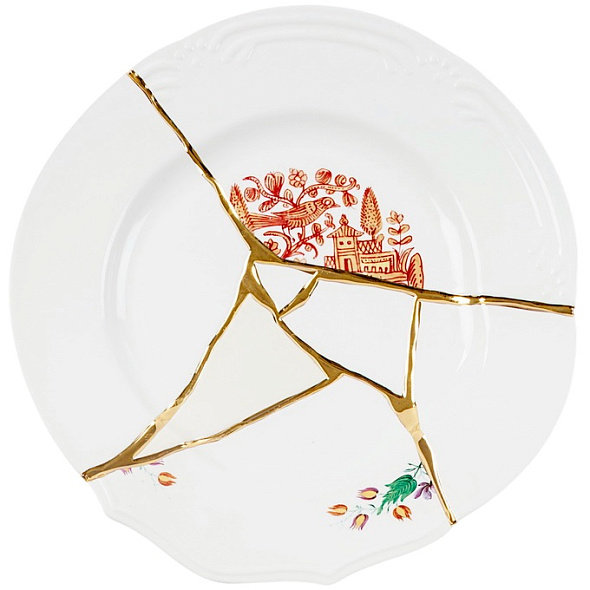 Тарелка столовая Kintsugi 27,5 см, декор 1