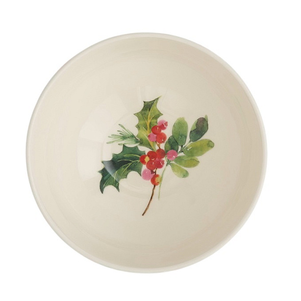 Салатник порционный Botanic Garden Christmas Holly 16 см, орнамент