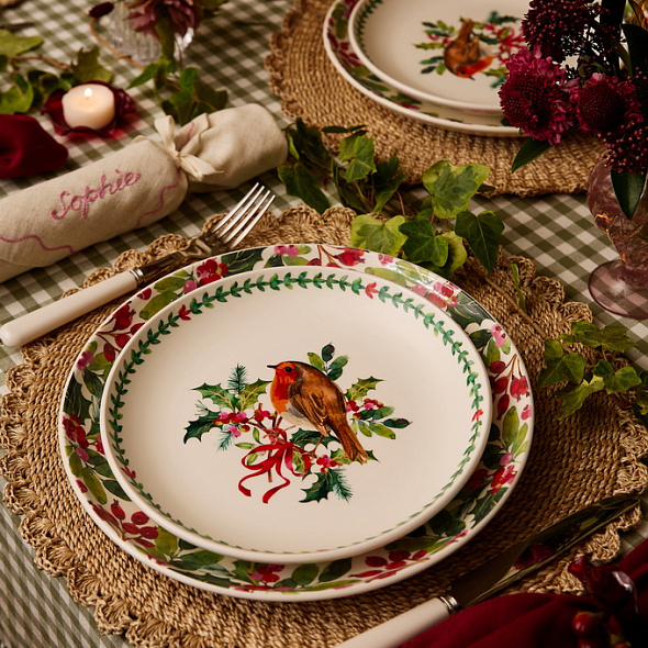 Тарелка столовая Botanic Garden Christmas Holly 27,5 см, орнамент
