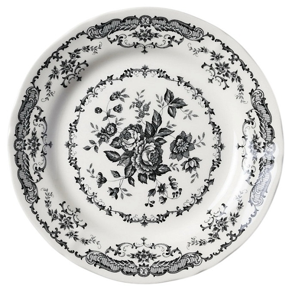 Тарелка столовая Rose Black 26 см