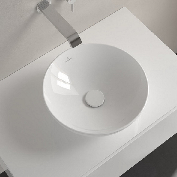 Раковина накладная Villeroy & Boch Loop & Friends 38х38, CeramicPlus, 4A4501R1, из TitanCeram