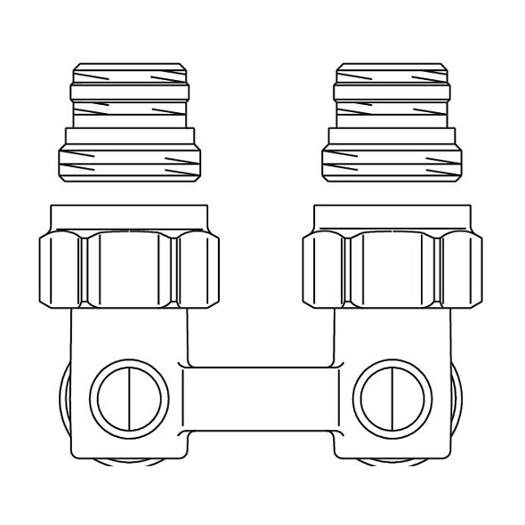 Узел подключения Oventrop Multiflex F ZB, 1/2 НР x 3/4 НР, угловой