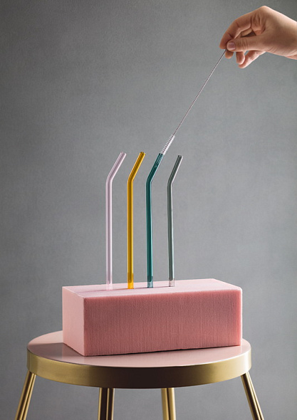 Набор стеклянных трубочек Artesano Hot&Cold Beverages, 4 шт