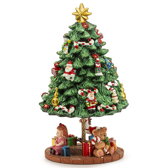 Фигурка музыкальная "Елка с подарками" 18 см