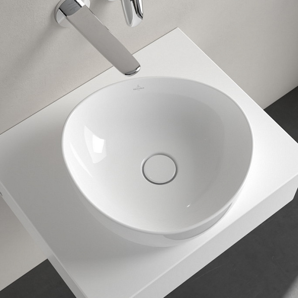 Раковина накладная Villeroy & Boch Antao 40х40, CeramicPlus, 4A7240R1, из TitanCeram