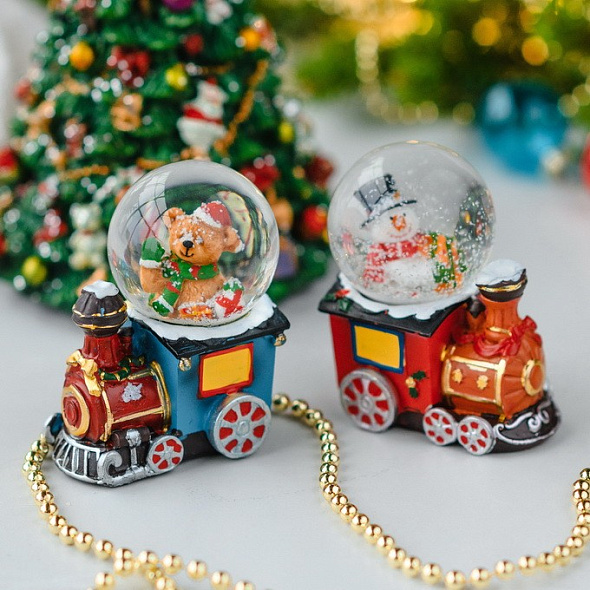 Снежный шар мини "Снеговик" 7х6 см