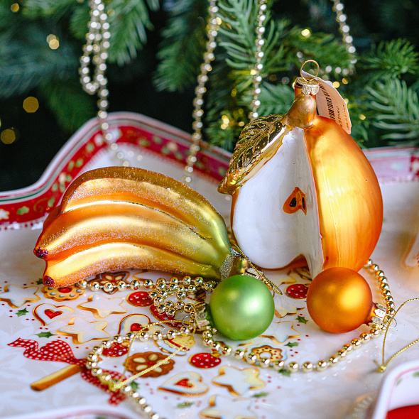 Елочная игрушка "Бананы" 11,5 см