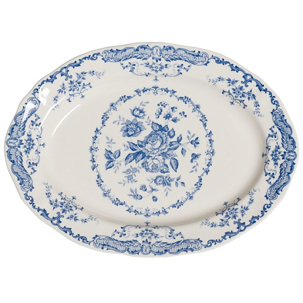 Блюдо овальное Rose Blue 30,5 см