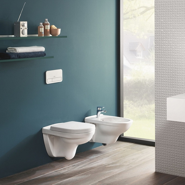Унитаз подвесной Villeroy & Boch O.Novo 56х36 5660HR01, с сиденьем