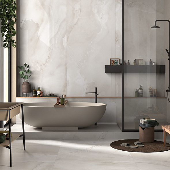 Керамогранит Imola The room 60х120 LP, Absolute White Onyx, 6,5 мм