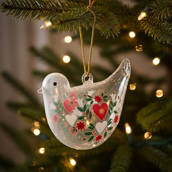 Елочная игрушка "Альпийская птица" 7 см