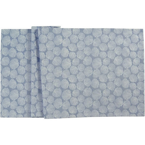 Скатерть-дорожка Shells 50х140 см, синяя