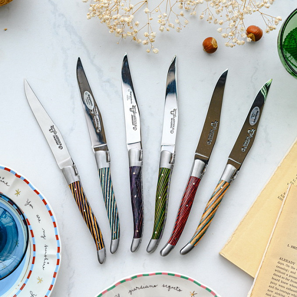 Набор ножей для стейка Laguiole en Aubrac, 6 шт, ручка - дерево бука