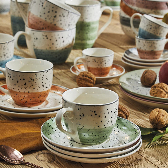 Набор чашек чайных блюдцами Iris Sienna 200 мл, 12 предметов