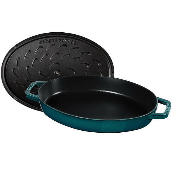 Сковорода овальная для рыбы с крышкой La Cocotte 32 см