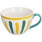 Чашка для завтрака Vietri 530 мл, цвет ручки зеленый