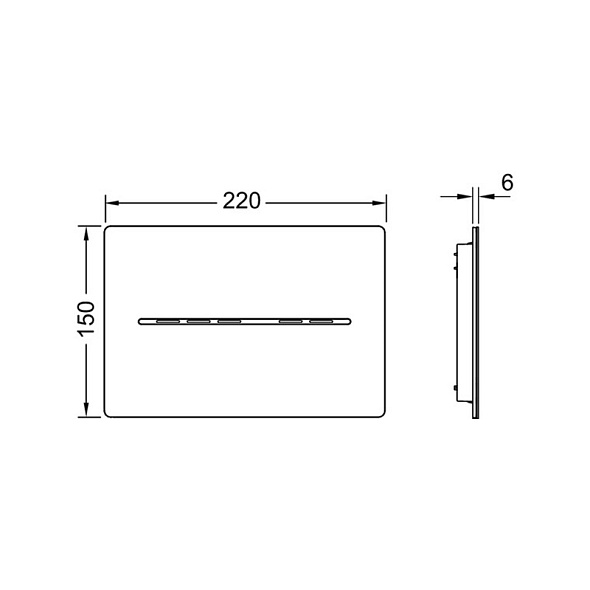 Панель смыва TECE Solid 9240461, с бесконтактной активацией, хром