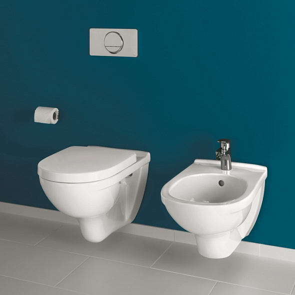 Унитаз подвесной Villeroy & Boch O.Novo 56х36 5660HR01, с сиденьем