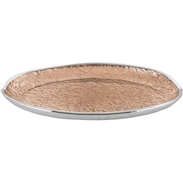 Блюдо овальное Dogale Euclide Oro Rosa 34х22 см