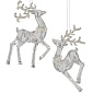 Елочная игрушка "Кристальный олень" 15 см, в ассортименте