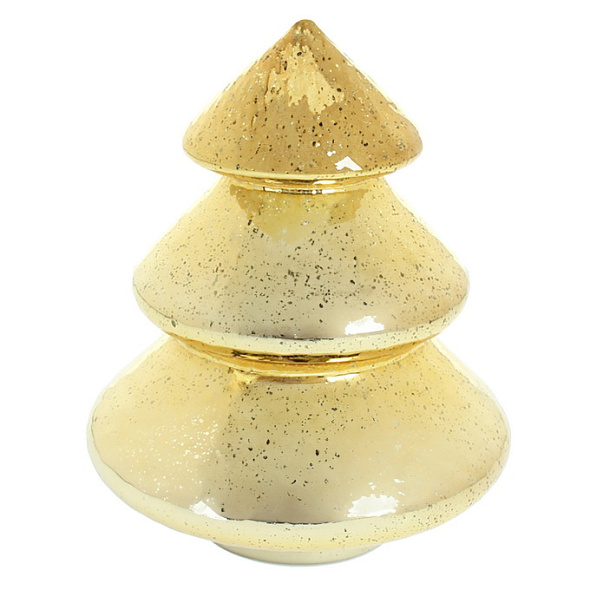 Фигурка "Елка" Christmas Wish 20 см с подсветкой, цвет золото