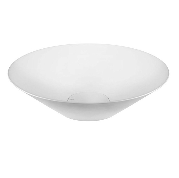 Раковина накладная Gessi Cono 45х45 45903.521 из Cristalplant, белая матовая