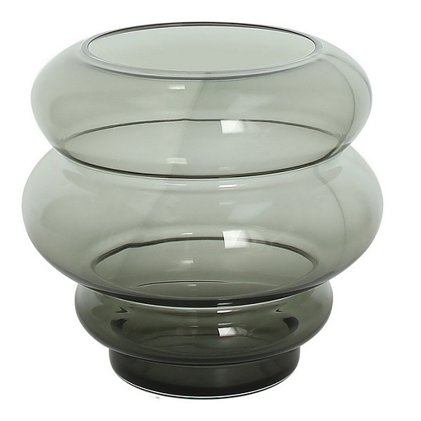 Ваза Glass Design Atmosphere 19 см, серая