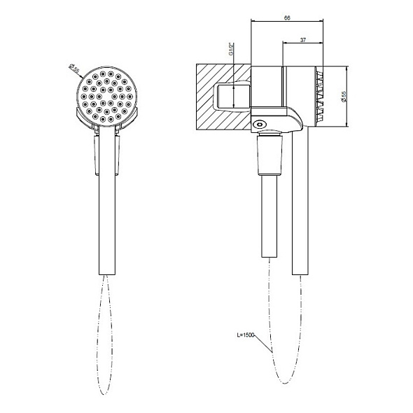 Комплект для душа Gessi HI-FI 63099.187, состаренная бронза