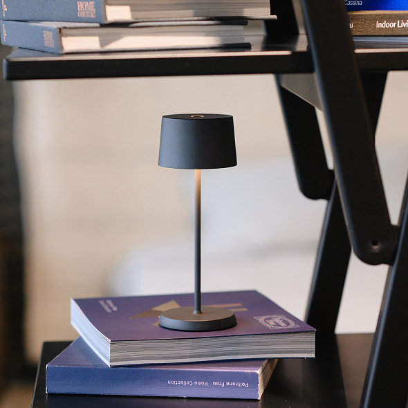 Лампа настольная Zafferano Olivia Micro 20 см, темно-серая