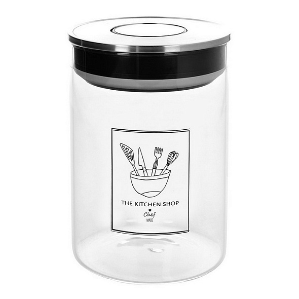 Емкость для хранения The Kitchen Shop 11х18 см, черная